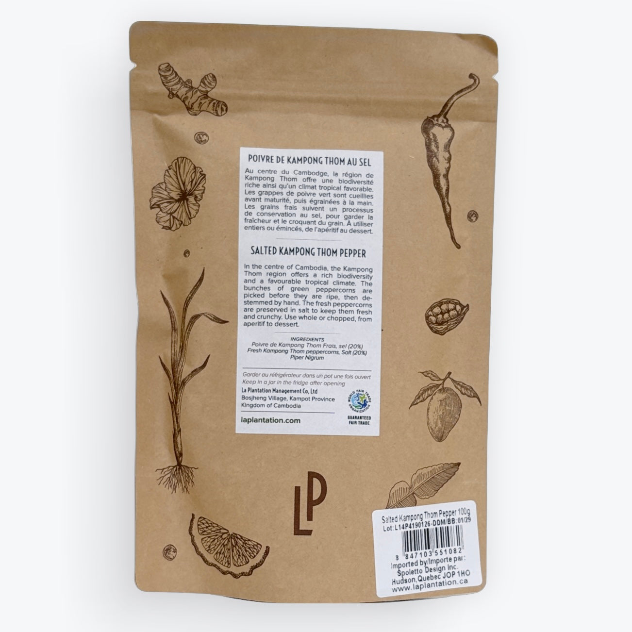 Kampong Thom Fresh Salted pepper 100g