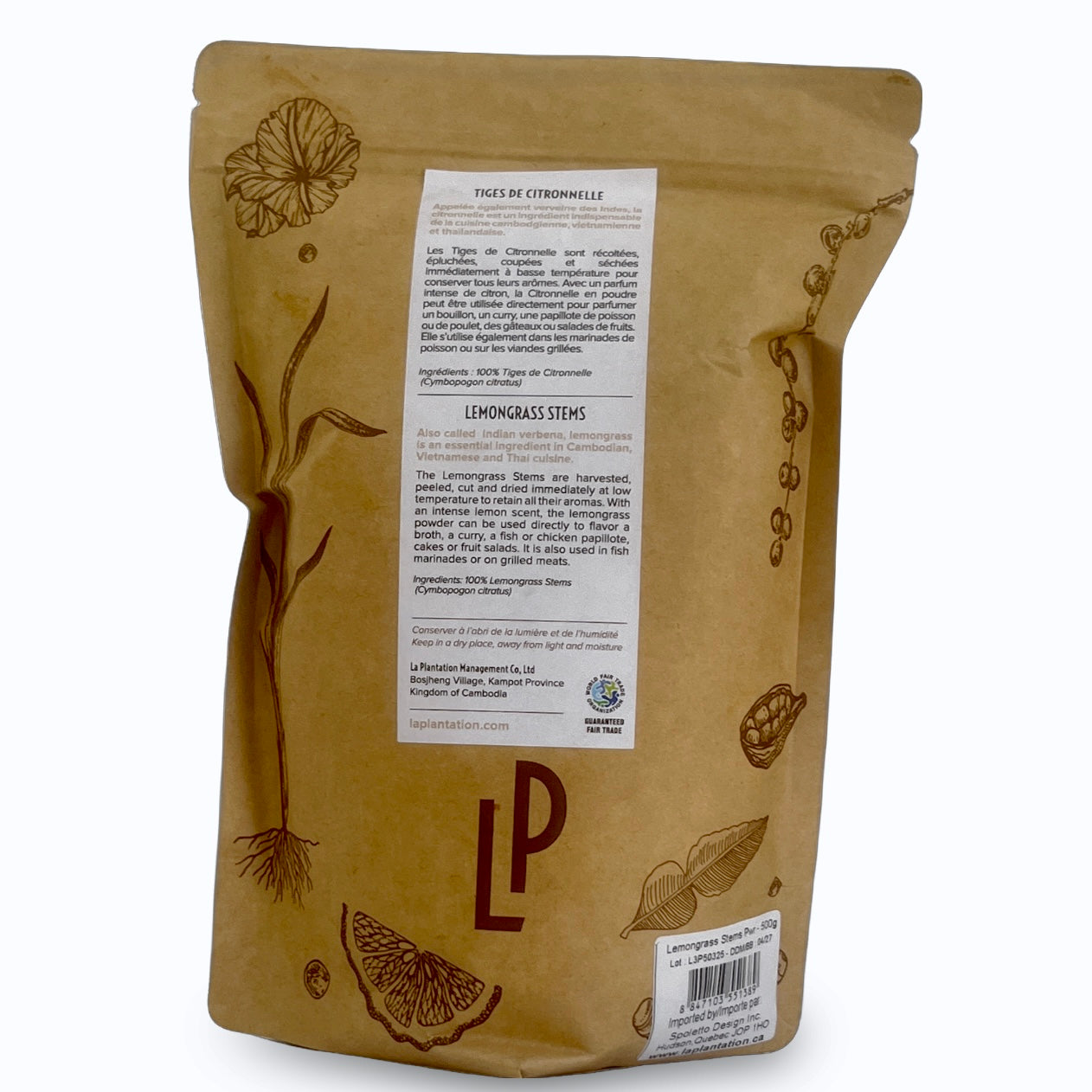 Poudre de citronnelle en vrac 500 g