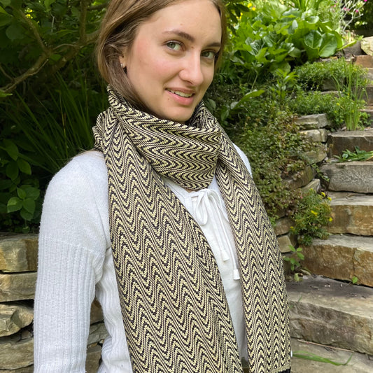 Hand-Loomed Wave Scarf