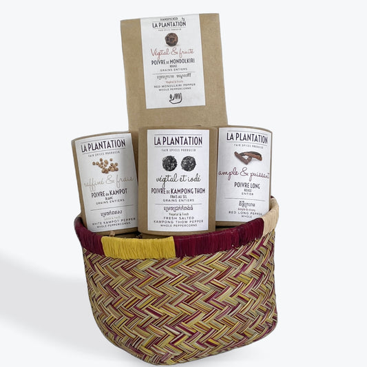 Colección de pimientos Kampot gourmet del chef