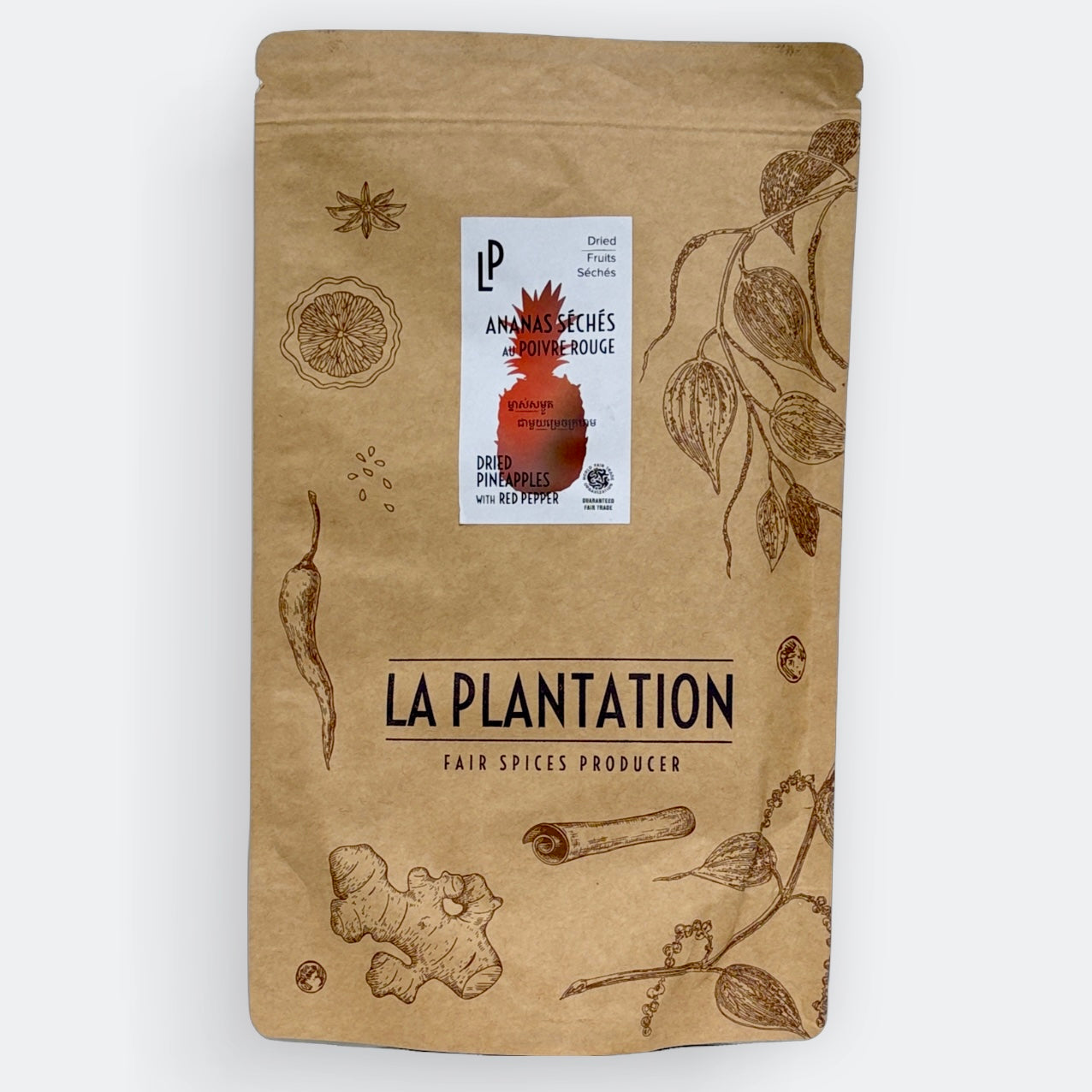 Dehydrated Pineapple seasoned with Red Kampot pepper 300g