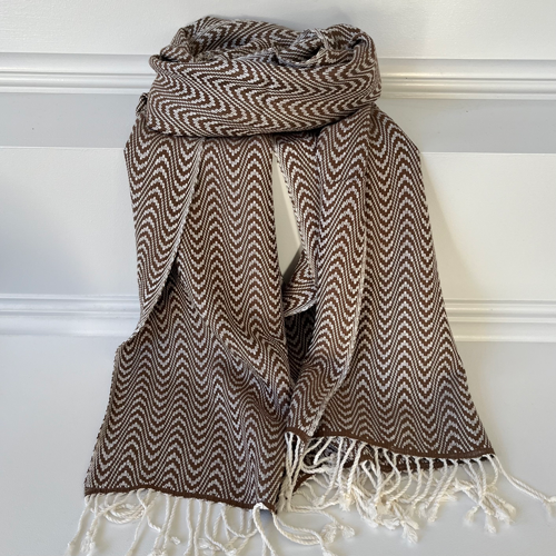 Hand-Loomed Wave Scarf