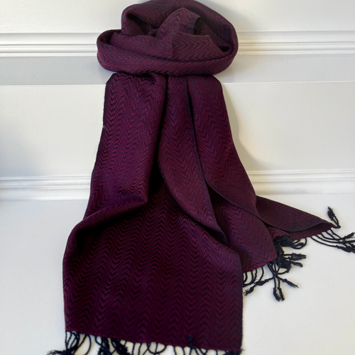 Hand-Loomed Wave Scarf