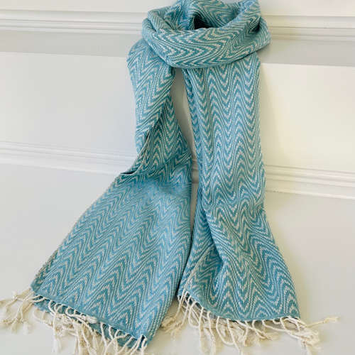 Hand-Loomed Wave Scarf