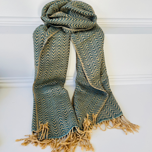 Turkish Blue & Gold scarf